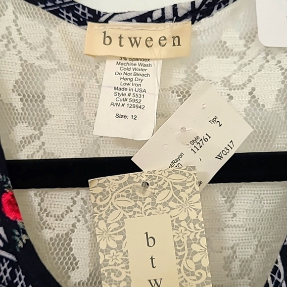 Btween Black Floral Dress, High/low, I believe this is a tween girls size 12 - Picture 4 of 9